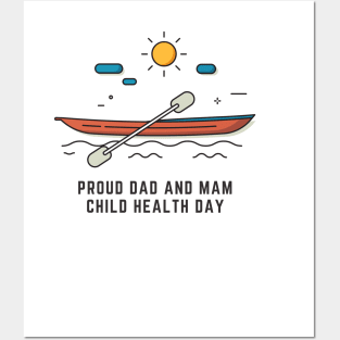 proud daddy and mam,child health day Posters and Art